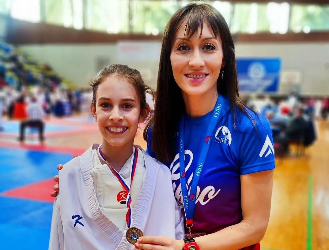 Ања Милосављевић и тренер Слађана Вуловић