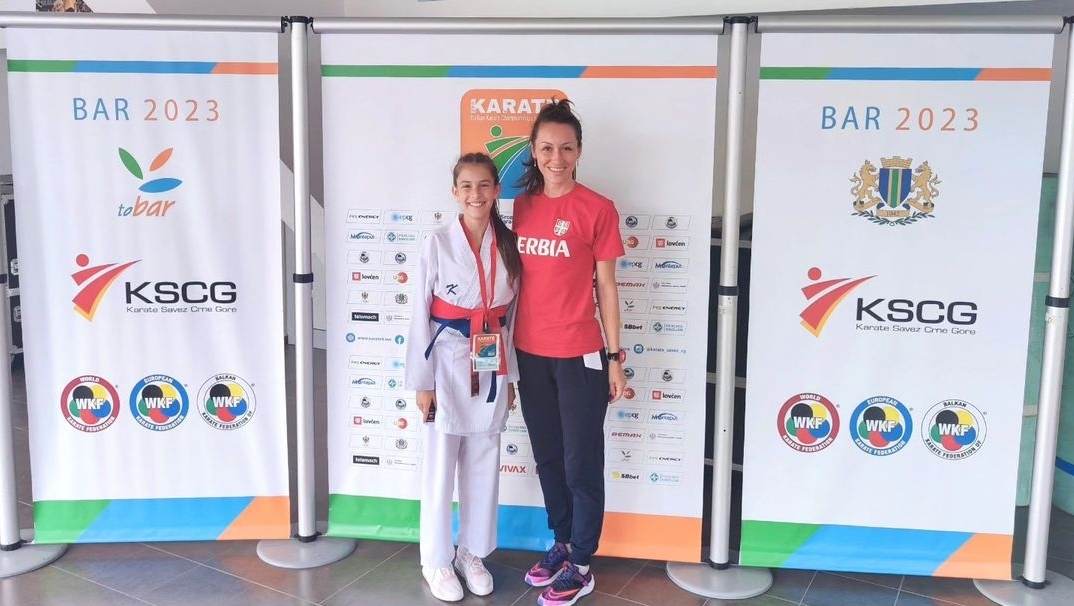 Ања Милосављевић и тренер Слађана Вуловић