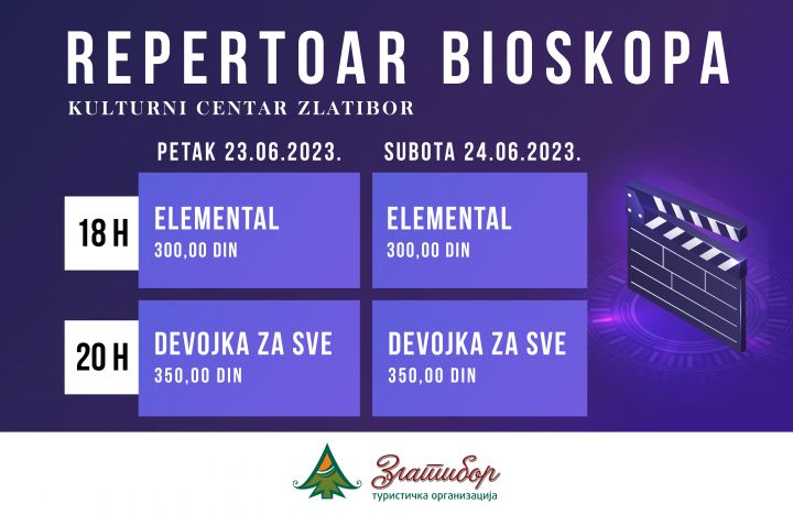 Нове пројекције филмова у биоскопу Културног центра